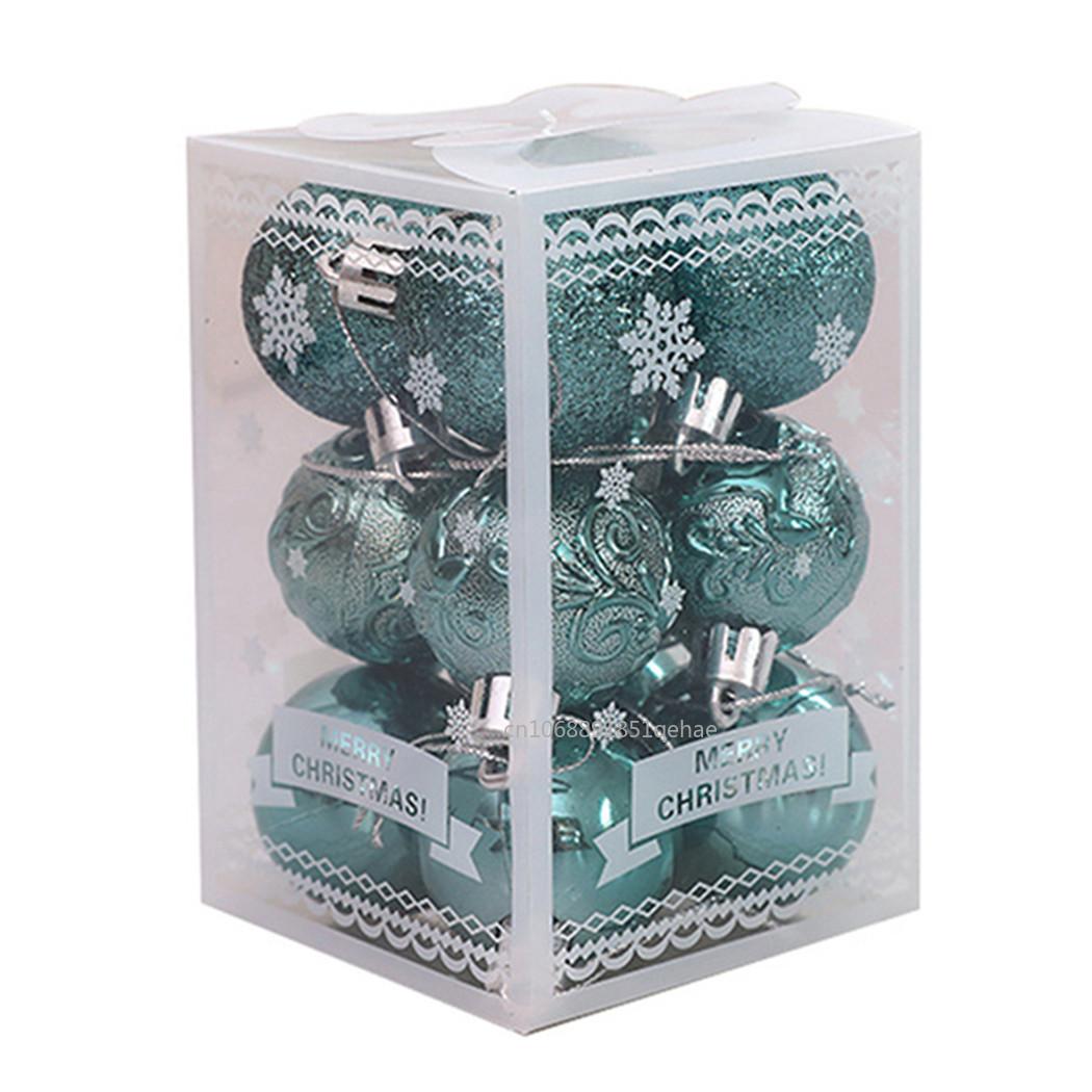 

12PCS 4cm Christmas Ball Xmas Tree Balls Hanging Pendant Decoration Plastic Xmas Party New Accessories Ornament Decor 4cm