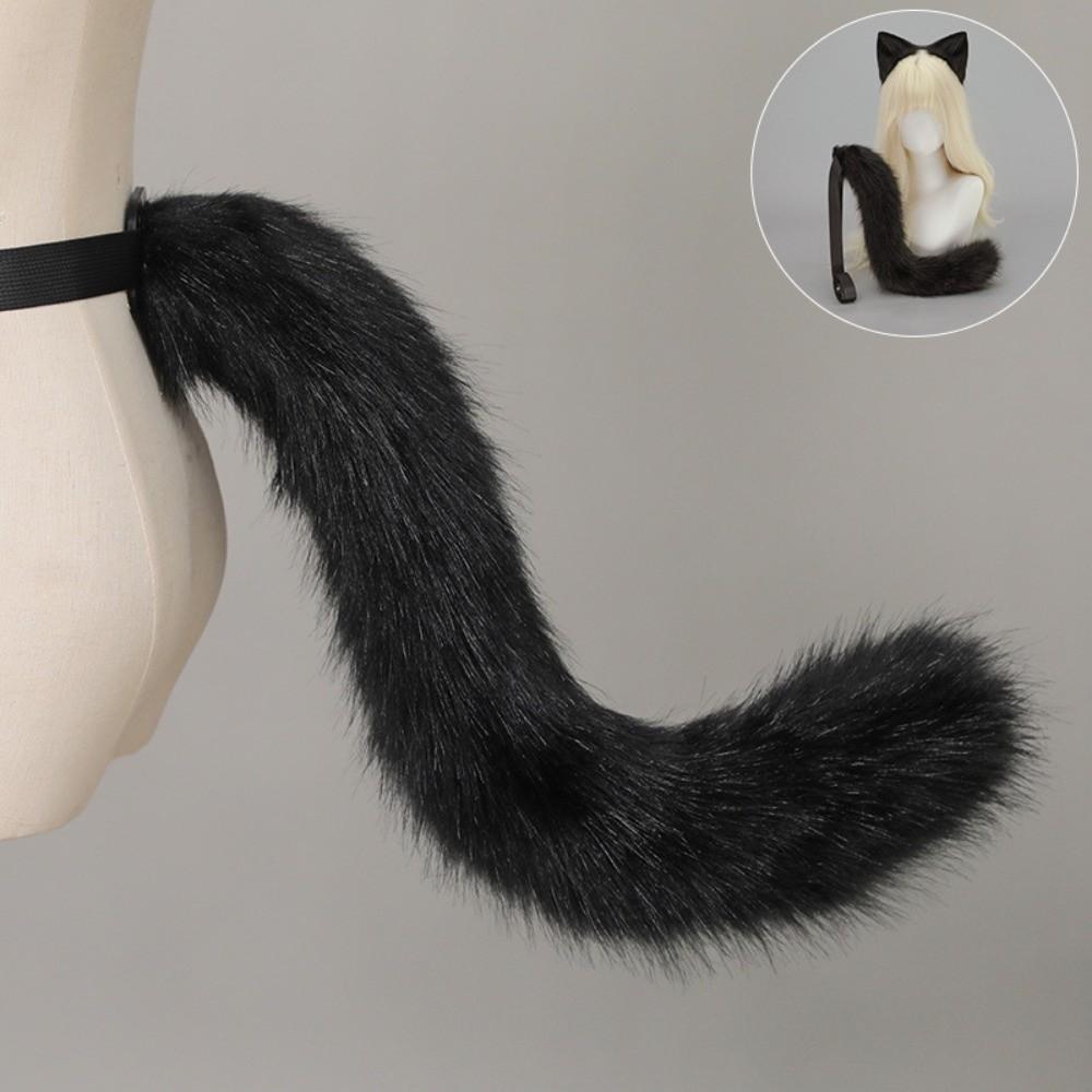 Plüsch-Katzenohren-Haarreif Realistische Tierohren Haarband Neues flauschiges Katzenohren- und Schwanz-Set Haaraccessoires