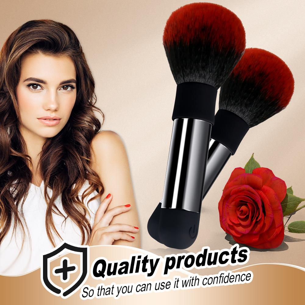 Make-up štětec G-bod vibrátor Sexuální hračky Výkonný vibrační stimulátor orgasmu klitorisu a bradavek USB bezdrátové nabíjení AV tyč masážní přístroj