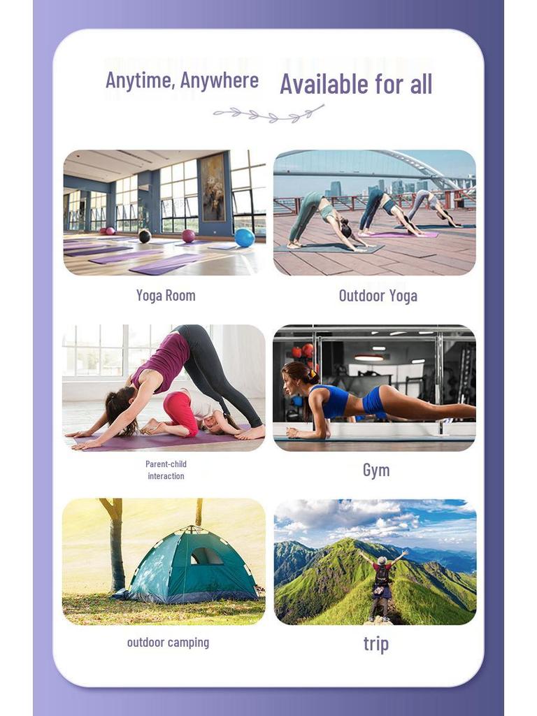 Foldable Non-Slip Yoga & Fitness Mat for Exercise, Gym, and Student Naps