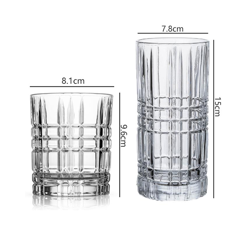 300ml/380ml Exquisite Foreign Wine Glass Elegant Whiskey Glass Transparent Cocktail Glass Party Fashion Colin Cup Wine Utensils