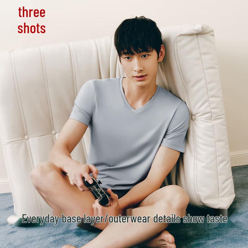 

Threegun Men s 120-Count Long-Staple Cotton V-Neck T-Shirt 3XL