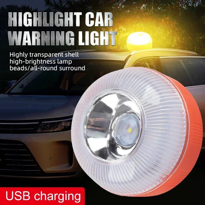 Car Emergency Beacon V16 SOS Light Roadside Safety Help Flashing Lamp Traffic Safety Warning Magnetic Breakdown Work Lamp Sign