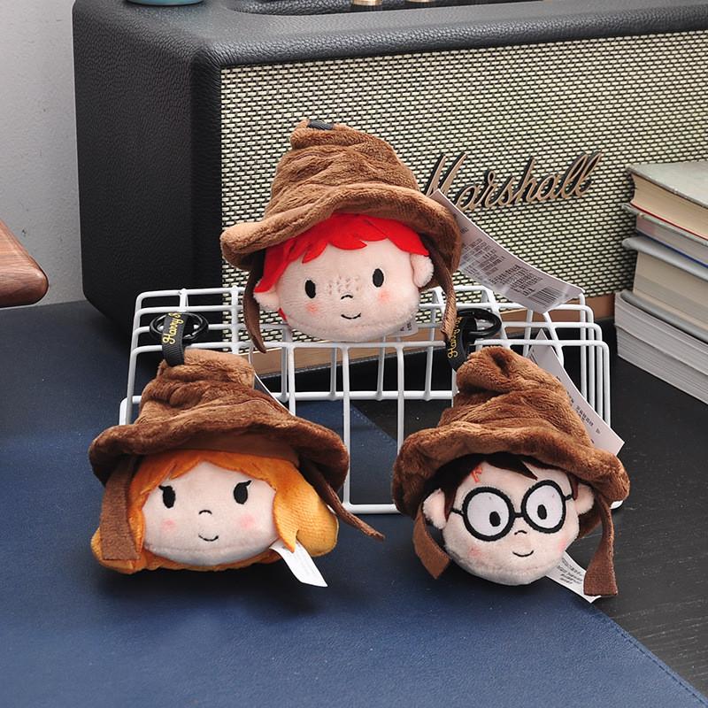 Harry Potter Ron Weasley Hermione Granger Extendable Hat Plush Keychain Doll Toy