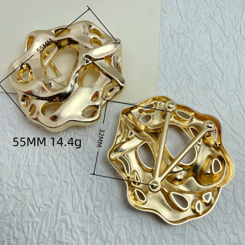 Fashionable Irregular-Shaped Metal Chest Buckle for Swimwear & Lingerie золотой