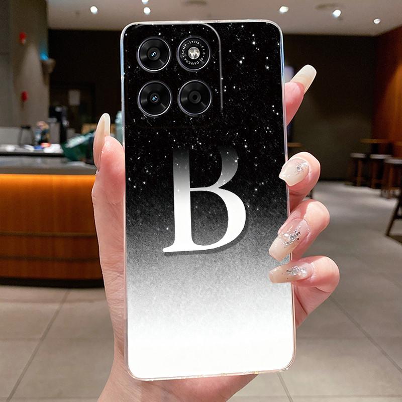 

Fashion Exclusive Letter Couple Case For Motorola Moto G67 G77 Clear TPU Anti-scratch Soft Casing For Moto G67 G77 Shell Motorola Moto G67