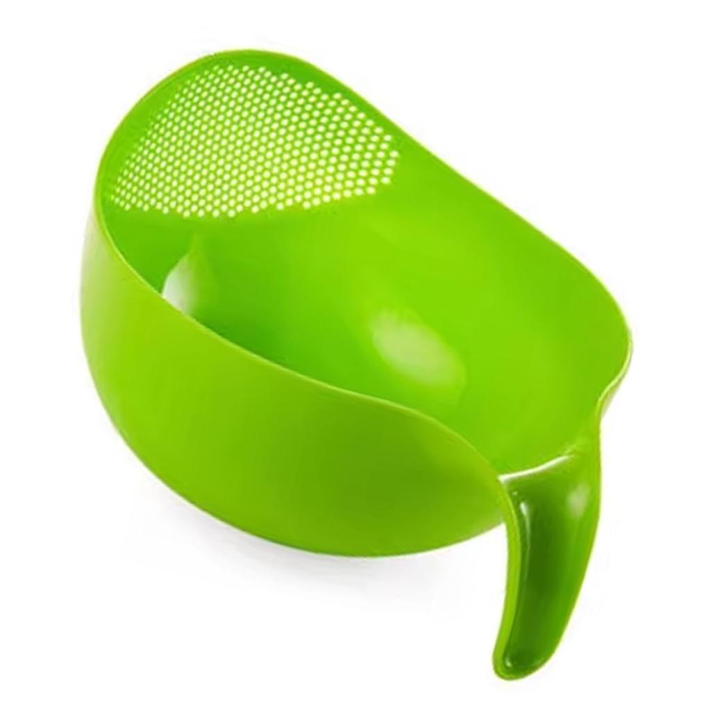 Rice Washer Strainer Bowl Colander Quinoa Strainer with Handle Kitchen Strainer for Rice Veggie Fruit Cleaner Plastic