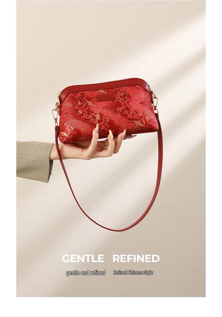 2026 New Style Red Bridal Wedding Crossbody Bag: Elegant Chinese Design for Ceremonies & Daily Use