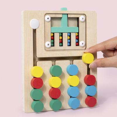 Montessori Farben Kognitives Zuordnungsspiel aus Holz Frühes Lernen Lernspielzeug für Kinder Logisches Denktraining