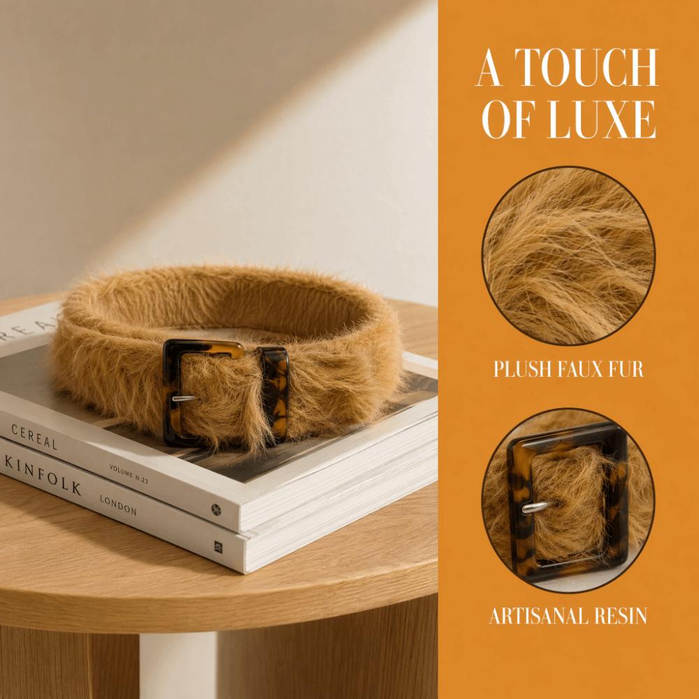 Adjustable Fluffy Waist Belt Versatile Design Vintage Waist Seal Faux Fur Waistband  Rave