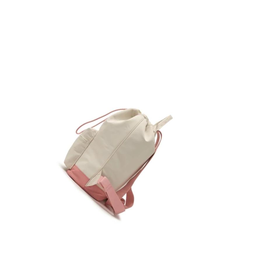 New MLB Nylon Backpack Regular Women's Ivory 3ABKM064N-43CRD