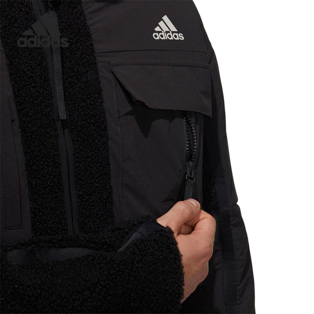 Adidas Sports Lifestyle Series Hooded Warm Zipper Casual Jacket Men Jackets Black H13792