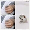 European and American Men's Trendy Metal Ring, Retro Style Cool and Handsome Design Totem Geometric Men's Ring