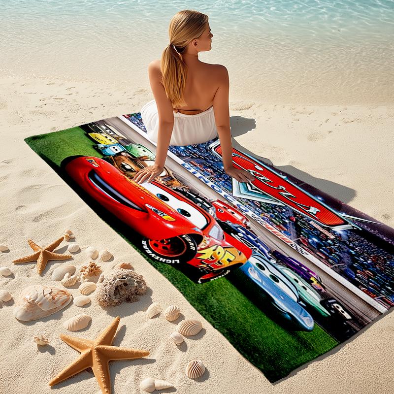 Lightning McQueen Beach Towel Outdoor Camping Beach Towel for Vacation Swim Outdoor Pool Absorbent Bath Towel