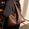 Soft-faced retro large-capacity bag women's 2025 new autumn and winter foreign style versatile single shoulder underarm bag commuter tote bag