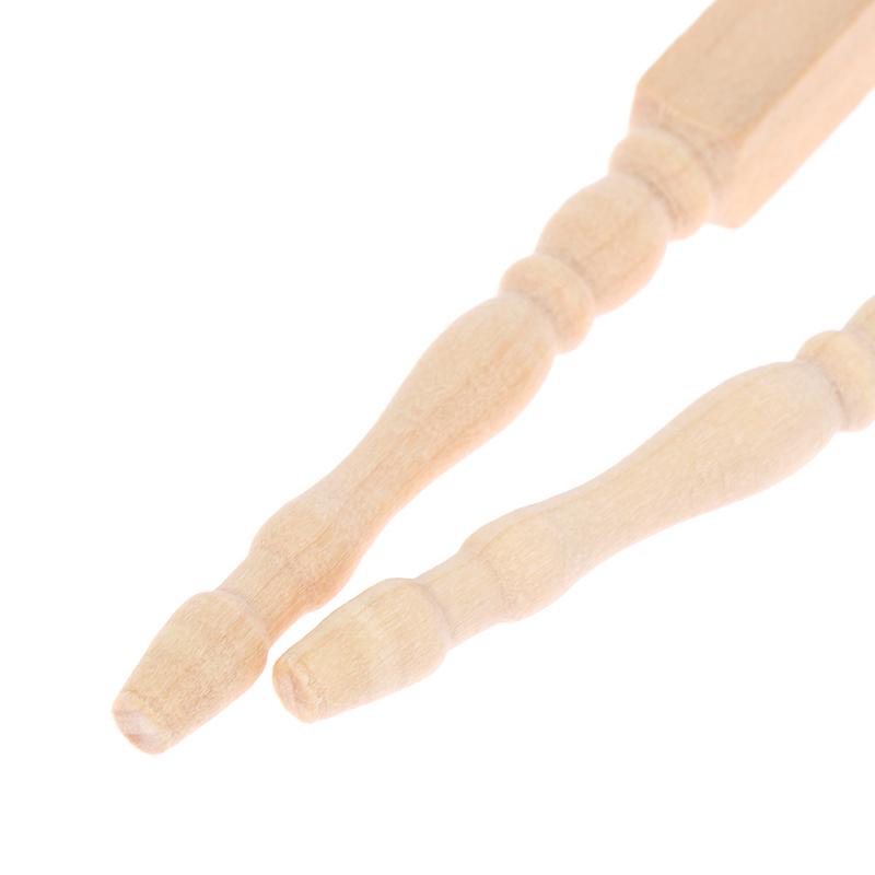 4Pcs/Set 1:12 Dollhouse Miniature Diy Wooden Table Leg Furniture Accessories