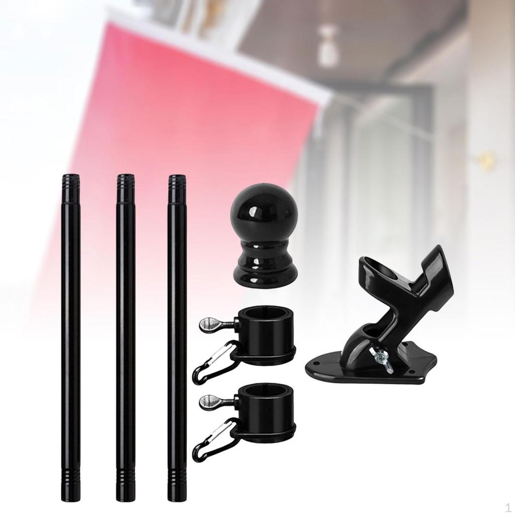 Sada vlajkového stožáru Otočné kroužky Držák na vlajku s Montážní konzolou Vrchol pro Garáž Komerční