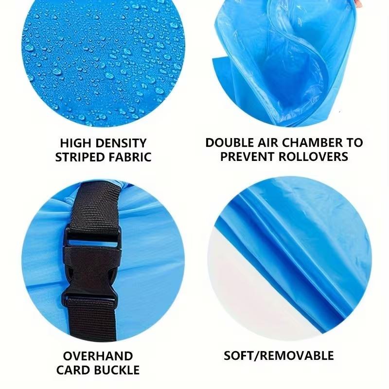 Portable Folding Inflatable Sofa  Outdoor Single Lazy Sofa Bed Fast Inflatable Seatings  Air Sofa Beach Party Camping Use