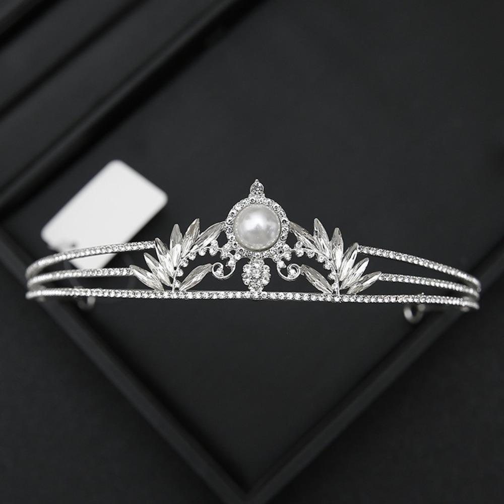 Simple Design Wedding Bride Crown Crystal Rhinestone Princess Crown Wedding Ceremony