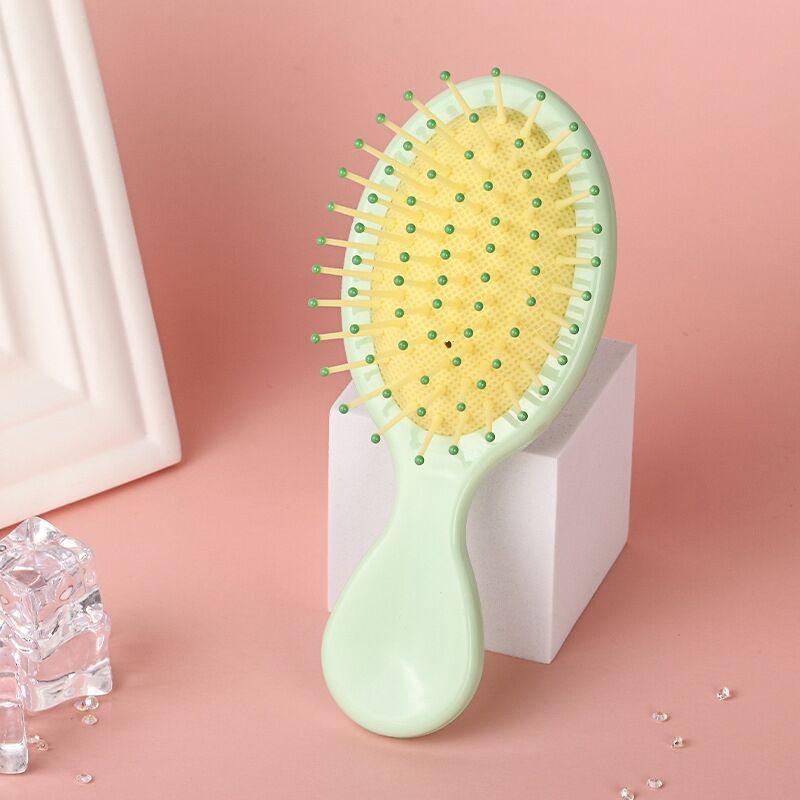 Portable Macaron Air Cushion Massage Comb for Students - Compact Beauty Hair Tool