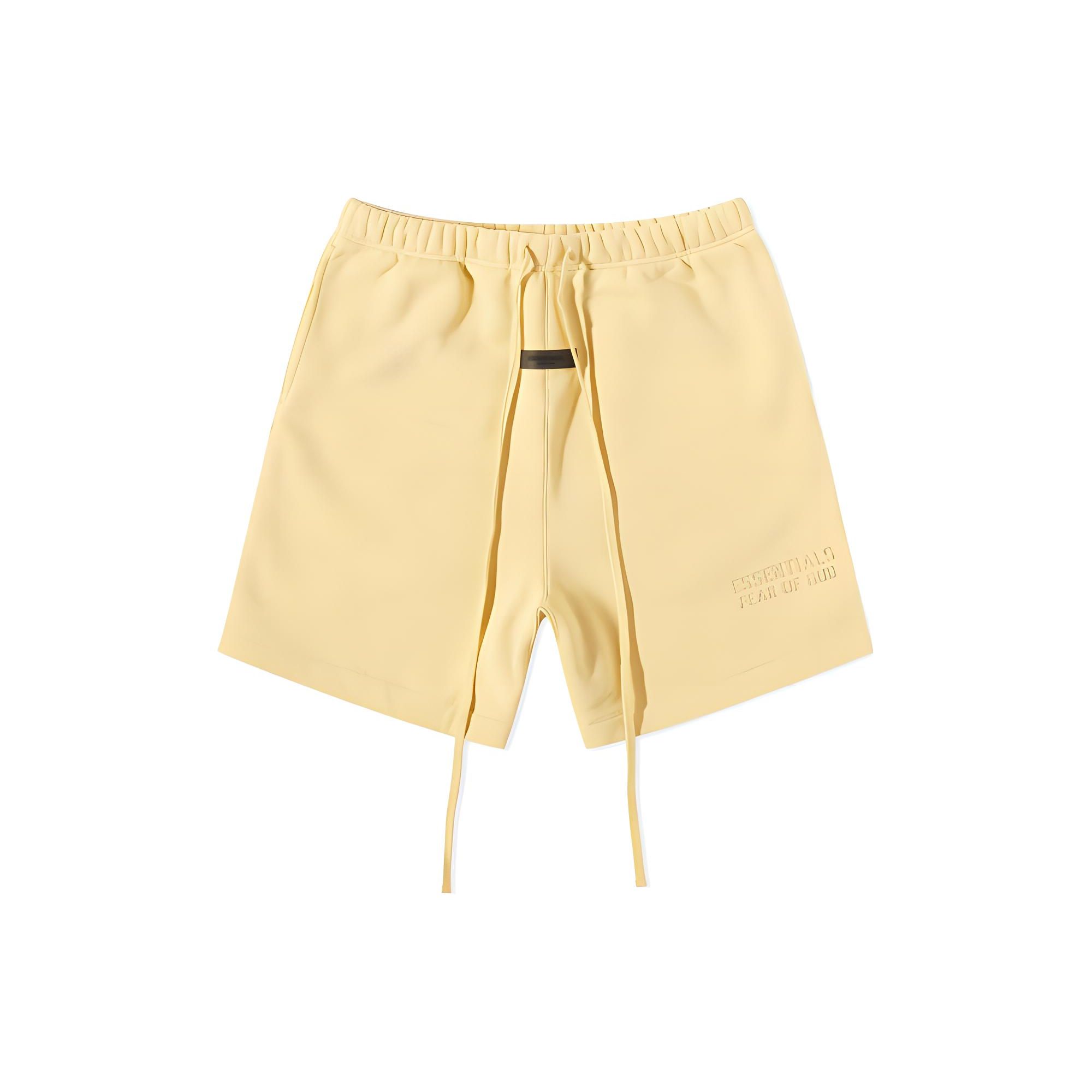 Fear of God Essentials Шорты-свитшот Светло-тосканский Мужские Брюки Желтый 160BT222002F S