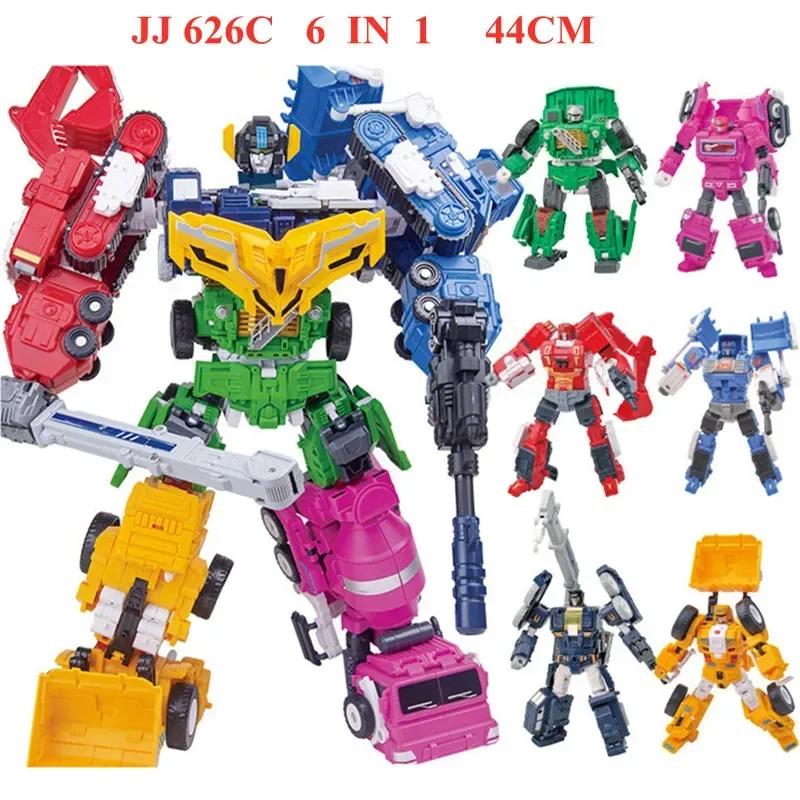 44cm JINJIANG 6 IN 1 Big Hook Transformation KO GT Devastator Action Figure Engineering Combiner Crane Gravity Figure Present Kid