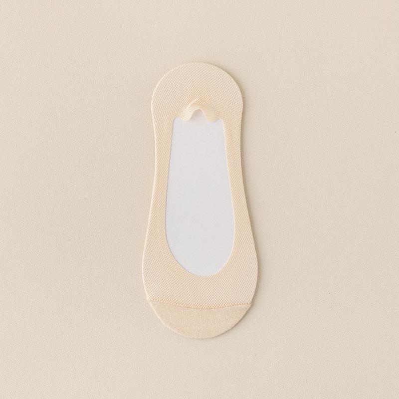 

Женские летние носки-невидимки из ледяного шелка - Тонкие, Нескользящие, С низким вырезом, Сетчатые носки для туфель на высоком каблуке One Size (Pure Cotton Ice Silk)