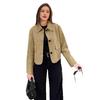 Damen Wildleder Trenchcoat - Europäische und Amerikanische Einfarbige Mode für Frühling und Herbst
