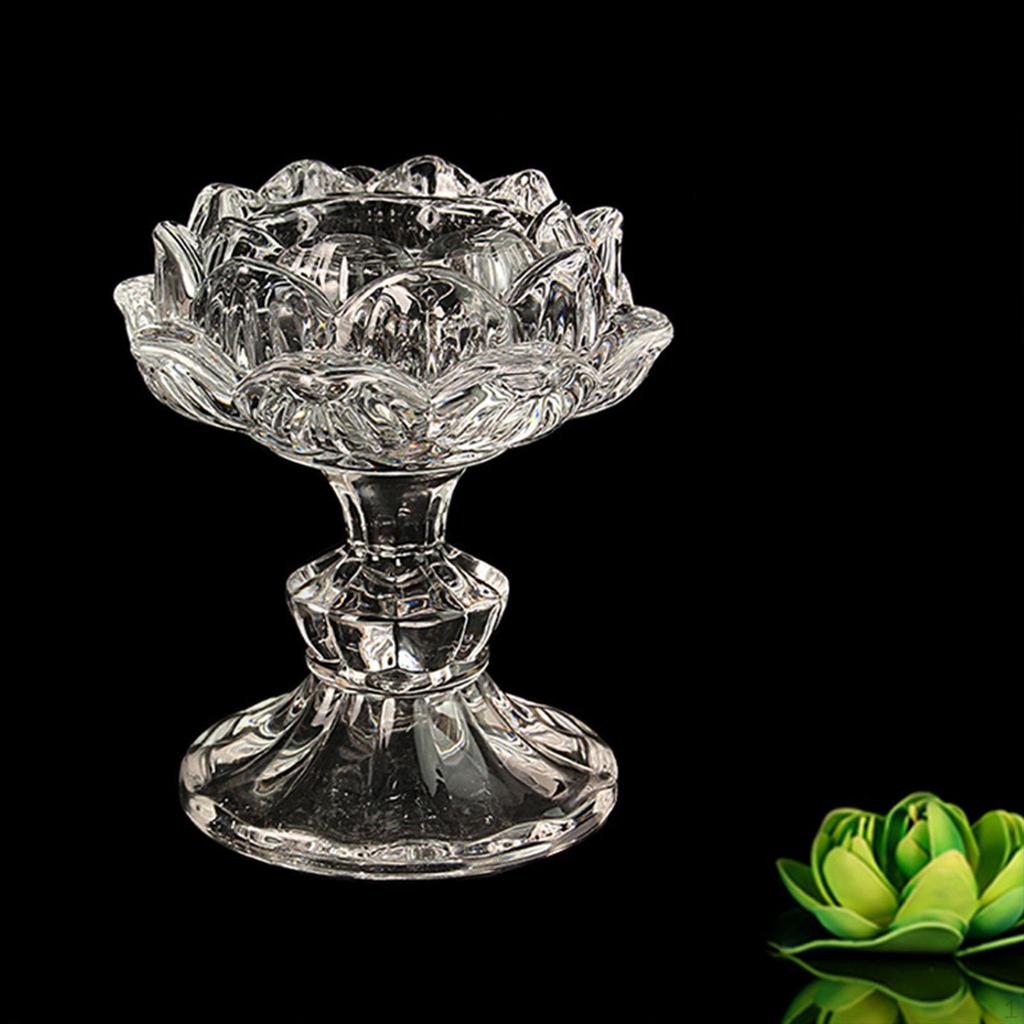 Candlestick Holder Candle Holders Ornament Decorative Flower Tealight Pillar Ghee Lamp