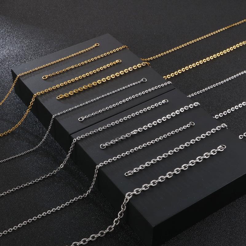 Collier chaîne simple et créatif en forme de O, accessoires unisexes