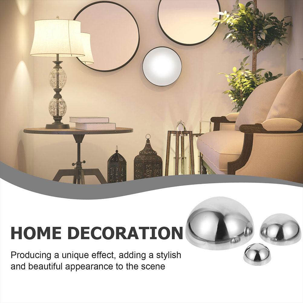 Gazing Hemisphere Ball Stainless Steel Garden Hemisphere Mirror Outdoor Decorative Reflective Globe for Yard and Garden Decor