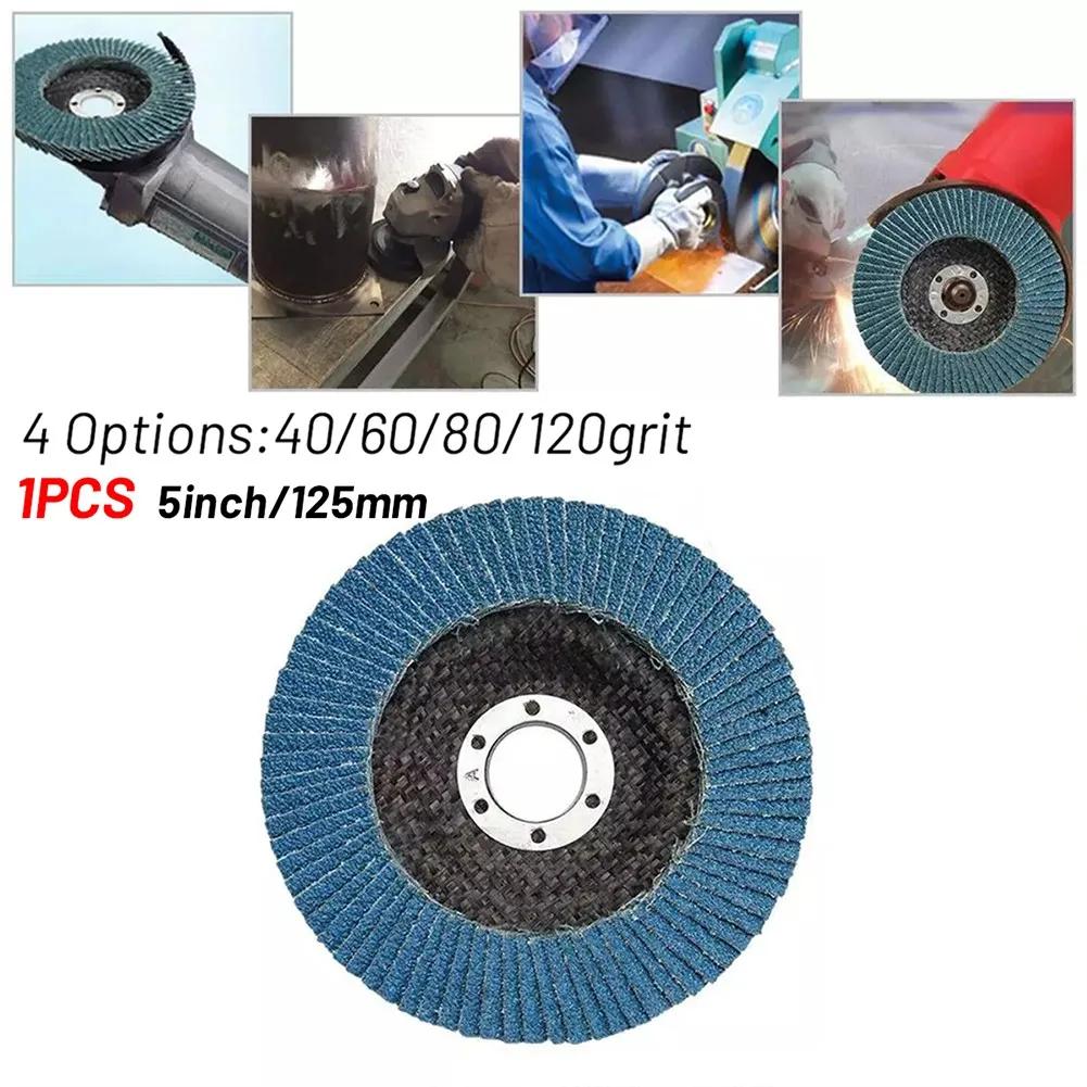 5'' 125mm Metal Sanding Flap Discs Grinding Wheels Wood Cutting 40/ 60/80/120grit For Angle Grinder Sanding Polishing Tool Acces
