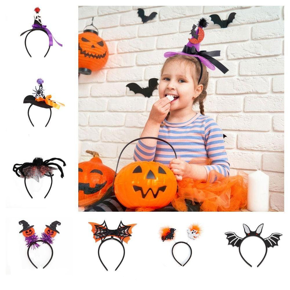 

DIY Hair Accessories Pumpkin Hairbands Spider Spider Web Head Wrap Halloween Headband Party style3