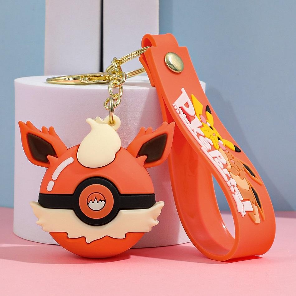New Pokémon Figures Eevee Cartoon Keychain Cute Elf Ball Doll Male Female couple Backpack Pendant Accessorie Decoration Toy Gift