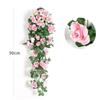 1pc Artificial Flower Rattan Fake Plant Vine Decoration Wall Hanging Roses Home Diy Hot Sale Wedding Wreath Christmas Decorative