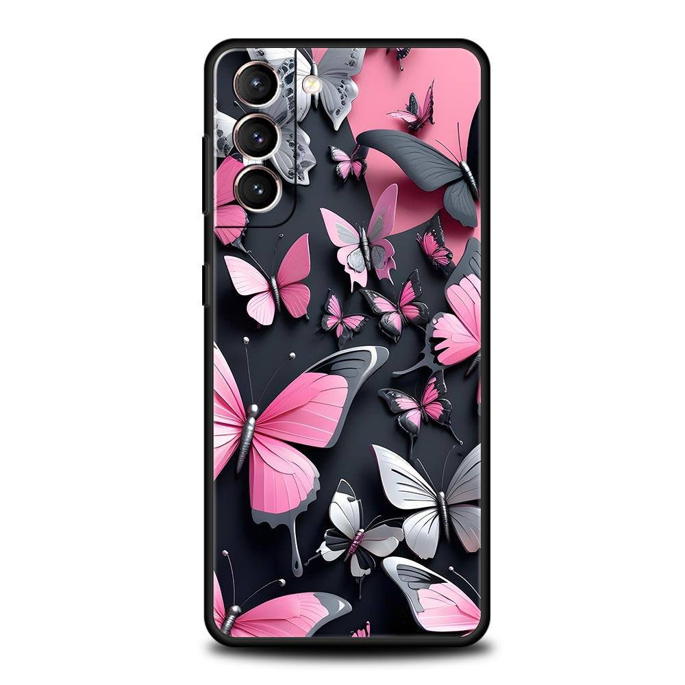 Butterfly Design Phone Case Cover for Samsung Galaxy S26 S25 S24 S23 S22 S20 S21 FE Ultra S25 Edge Plus 5G Soft TPU Shell Fundas