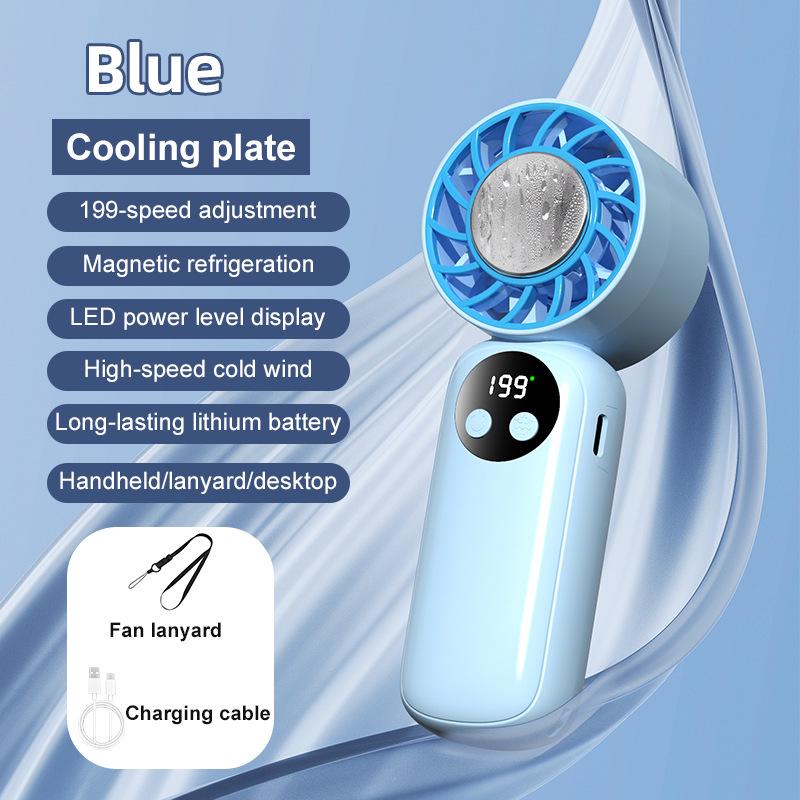 

Portable High-Speed USB Mini Cooling Fan with Strong Wind Power 58x45x148 mm небесно-голубой