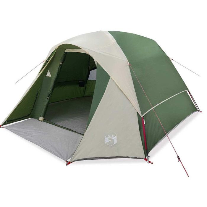 Green Waterproof 4-Person Cabin Camping Tent
