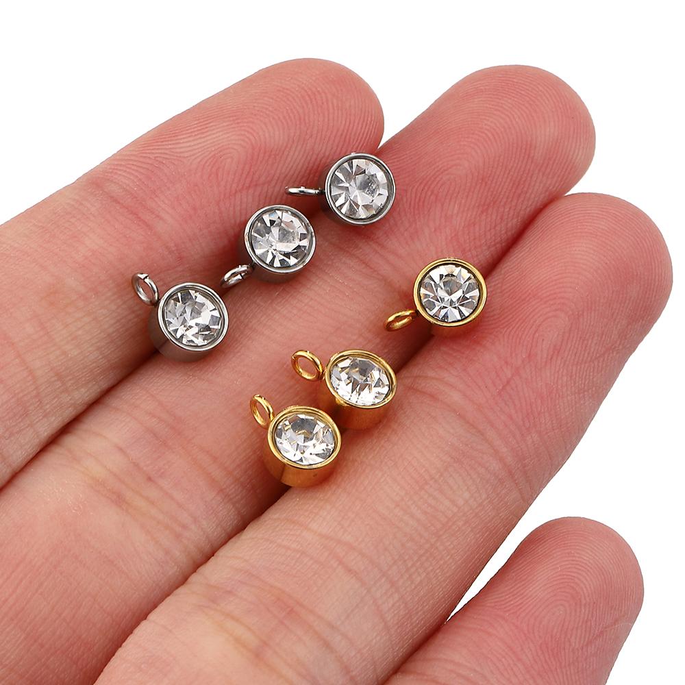 100 Stück/20 Stück Edelstahl Strass Ohrstecker Goldfarben Ohrstecker mit Ösenringen DIY Ohrringe Schmuckherstellung Zubehör