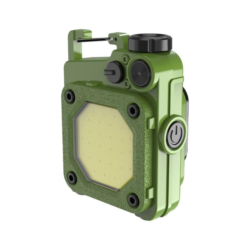 New Outdoor Dual Light Source Mini Keychain Light USB Charging Portable Emergency Night Light with Magnetic Work Light