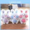 Charming Little Rabbit Plush Keychain Ultra Soft Short Plush Bunny Bag Decoration