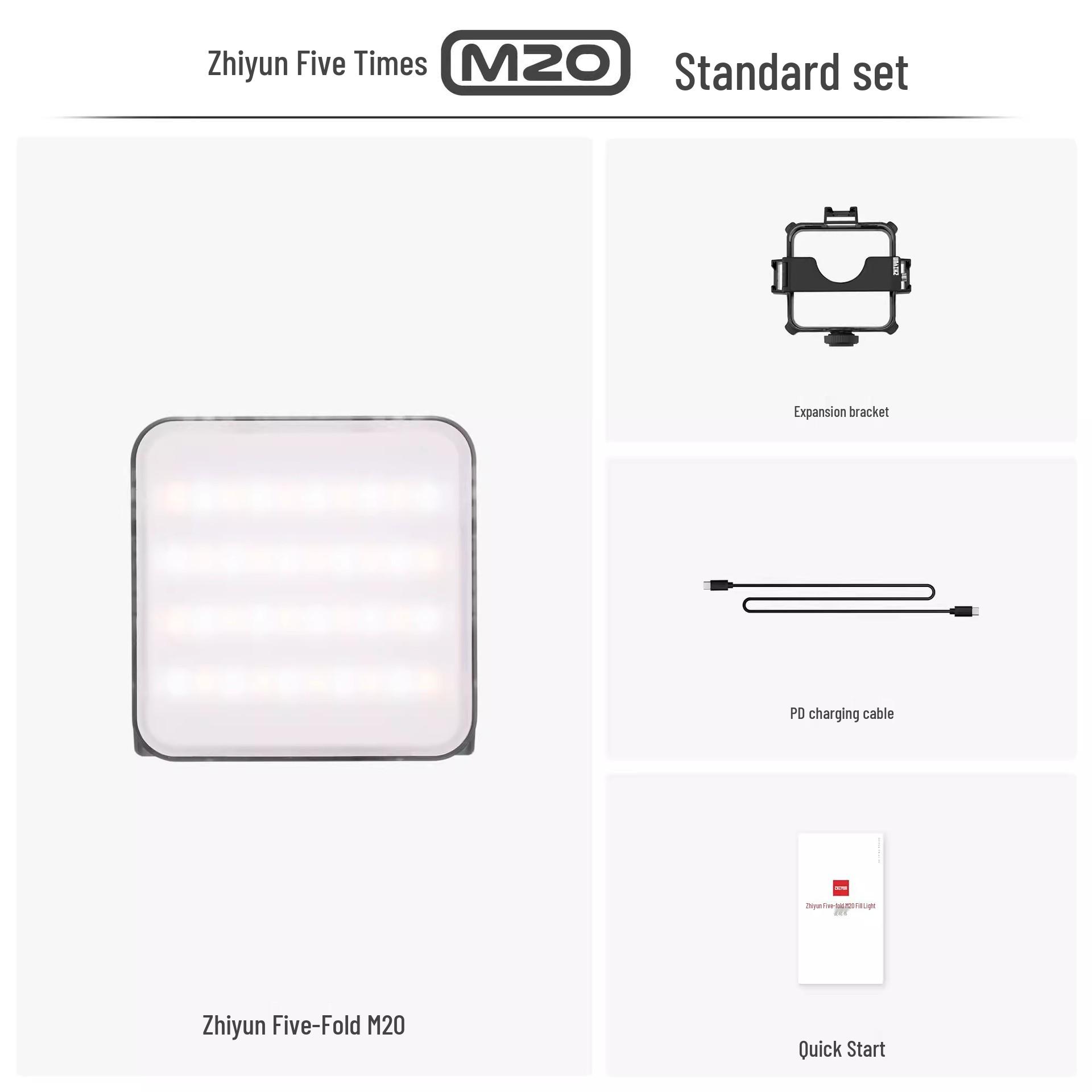 Zhiyun M20C RGB Pocket Fill Light - 20W Portable Magnetic Suction Photography Light