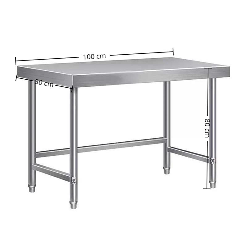 Multifunctional Stainless Steel Table For Home Use, With Adjustable Legs, Available In Multiple Sizes.