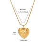 Fashion Geometric Heart Necklaces For Women Stainless Steel Heart Pendant Necklace Wedding Christmas Jewelry Gift
