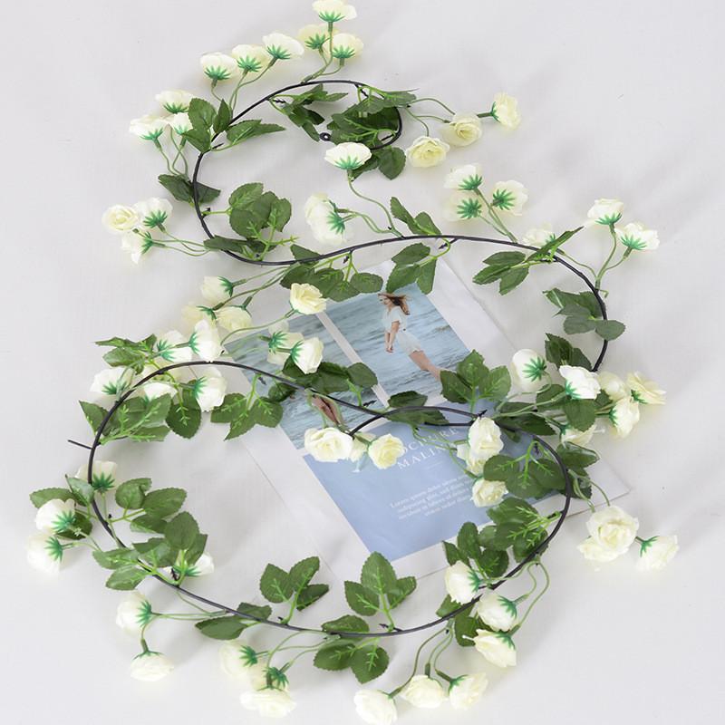 Simulated Rose Winter Jasmine Cherry Blossom Artificial Vine Decoration For