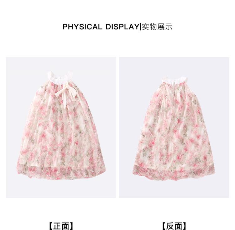 Girls' Summer Sleeveless Vest Skirt 2026 New Style Children's Fashionable Sweet Bow Tie Dress Trendy