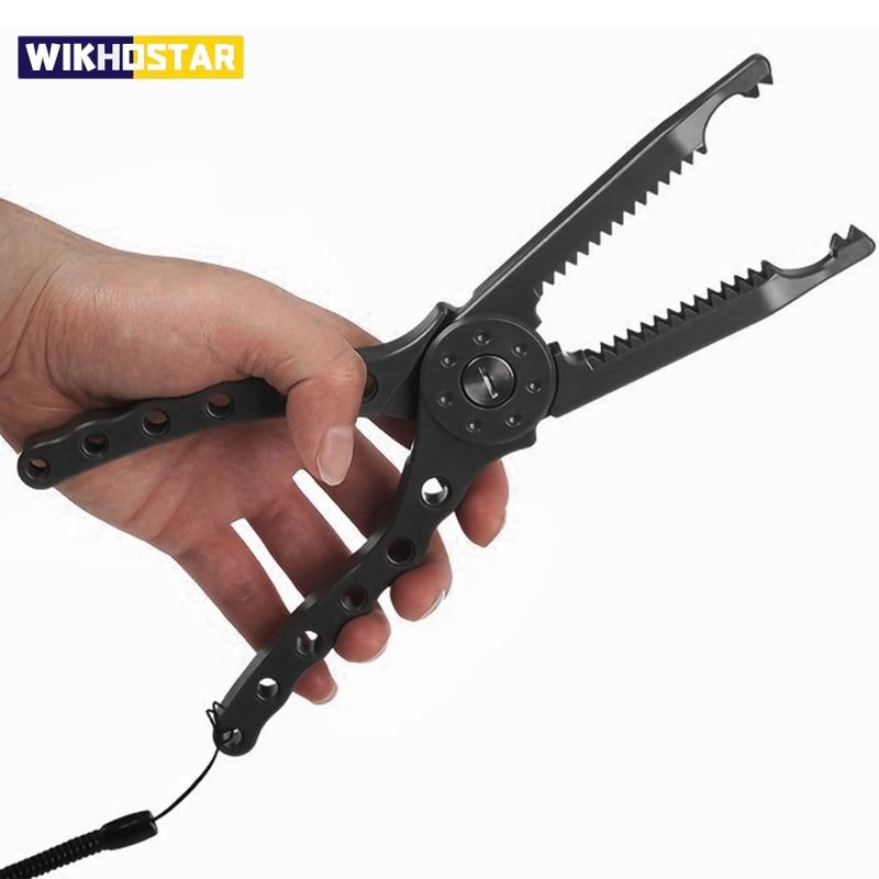 High-Index Plastic Fishing Pliers with Grip & Hook Removal Tool, Durable Catfish Gripper with Non-Slip Handle and Lanyard