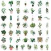 50PCS Green Plant Graffiti Stickers for DIY Decoration - Compatible with Laptops, Luggage, Water Bottles, and Journals