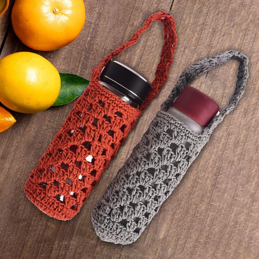 Ručně vyrobený návlek na kelímek na vodu Opakovaně použitelný sáček na kelímek Příslušenství Obal na láhev na vodu