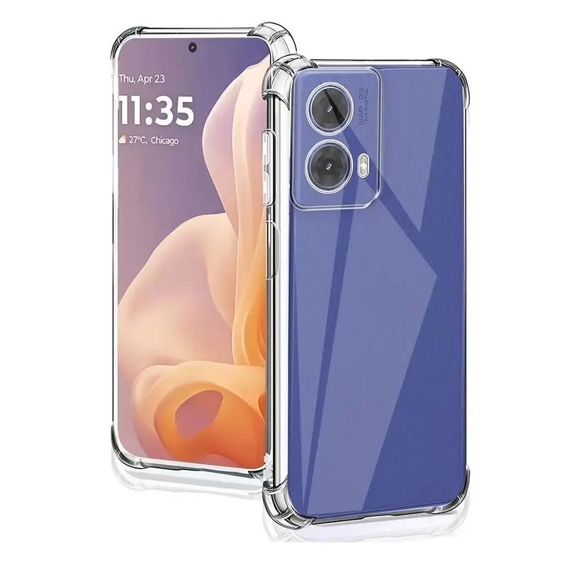 Dicke stoßfeste Silikon-Handyhülle für Motorola Edge 60 Fusion 50 Pro 40 Neo Moto G55 G75 G85 G84 G54 5G Schutz Klare Abdeckung